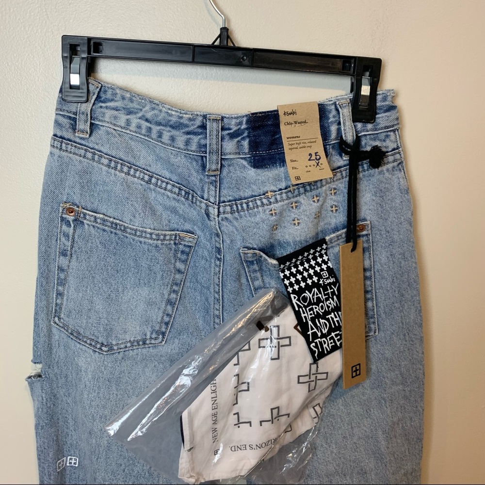 NEW KSUBI Chlo Wasted Jean Slash Blue - Size 25 - Picture 5 of 9